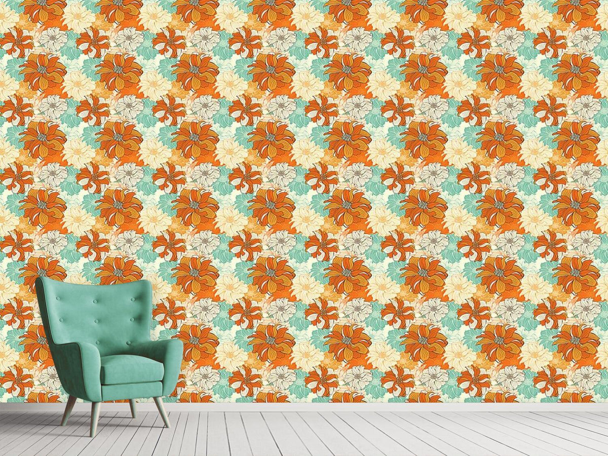 patterned-wallpaper-hand-drawn-flowers-of-dahlia