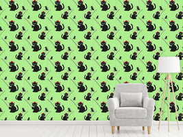 patterned-wallpaper-cat-and-mouse-game