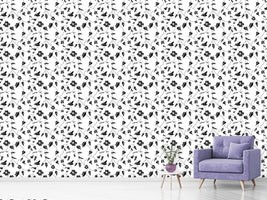 patterned-wallpaper-flower-silhouettes