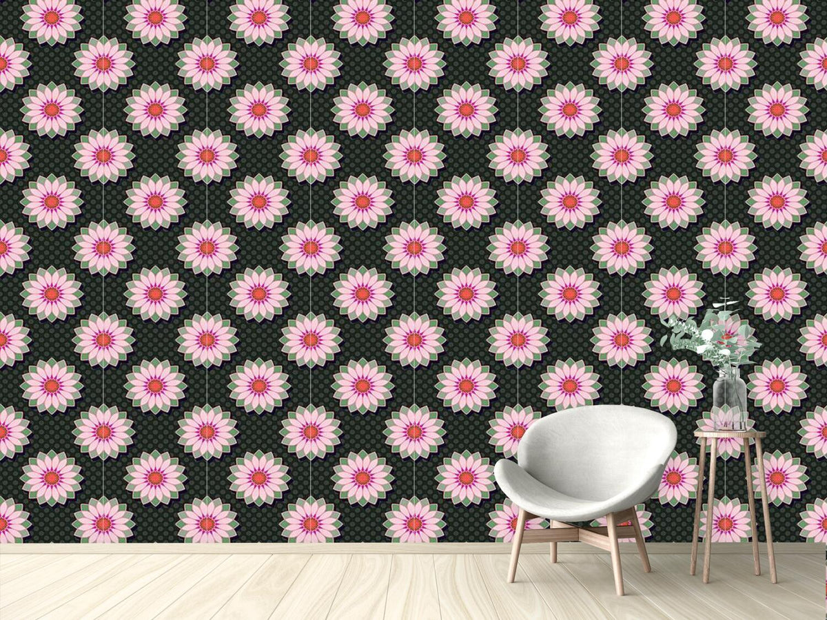 patterned-wallpaper-lotus-polkadot