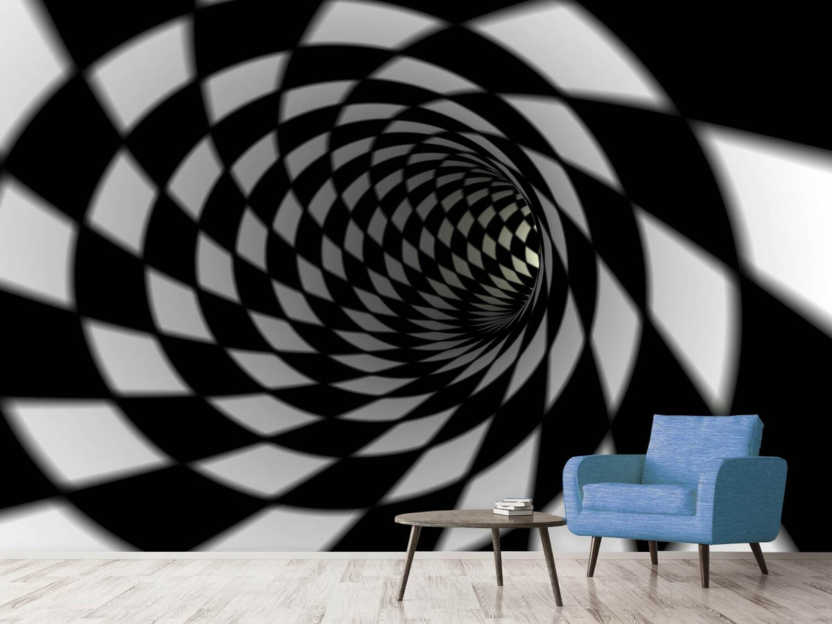 photo-wallpaper-abstract-tunnel-black-white