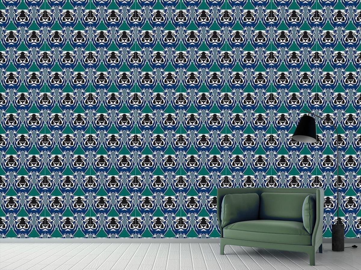 patterned-wallpaper-the-tiger-is-the-king-of-the-jungle