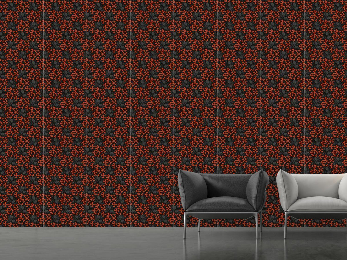 patterned-wallpaper-bones-and-spiders