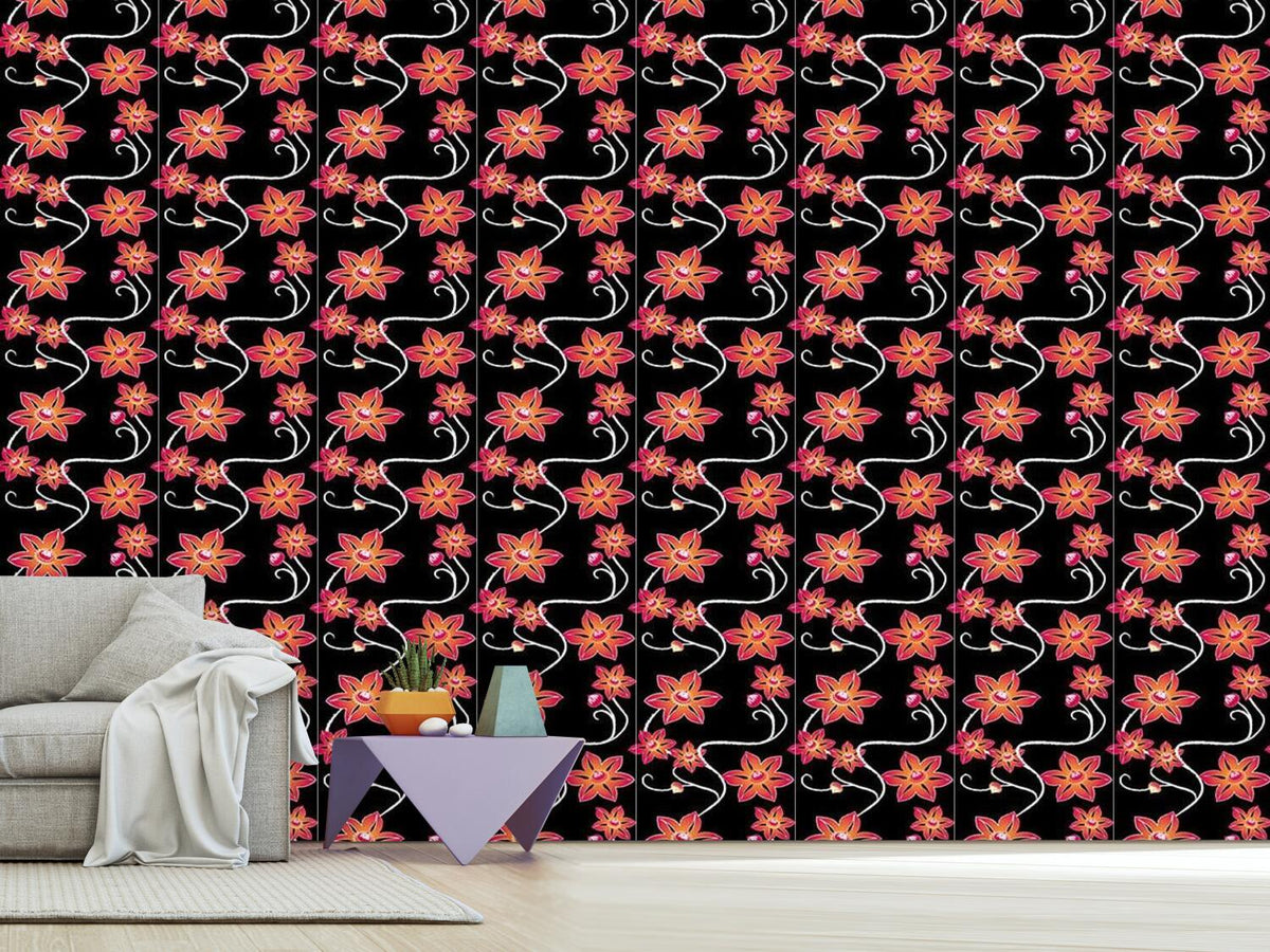 patterned-wallpaper-black-clematis