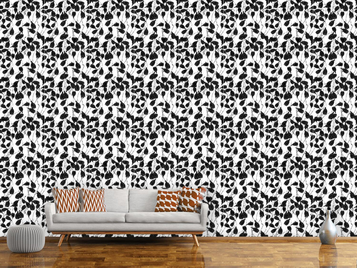 patterned-wallpaper-silhouettes-florale