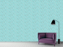 patterned-wallpaper-blue-brick-wall