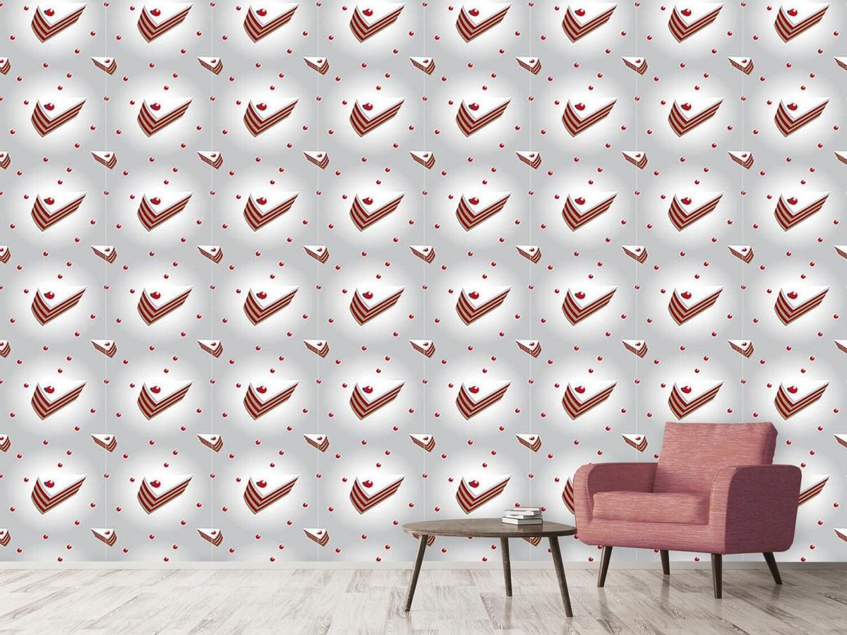 patterned-wallpaper-cherry-cream-cake