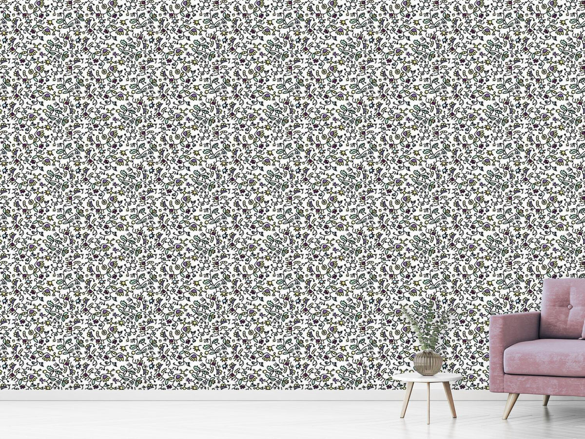 patterned-wallpaper-doodle-flora