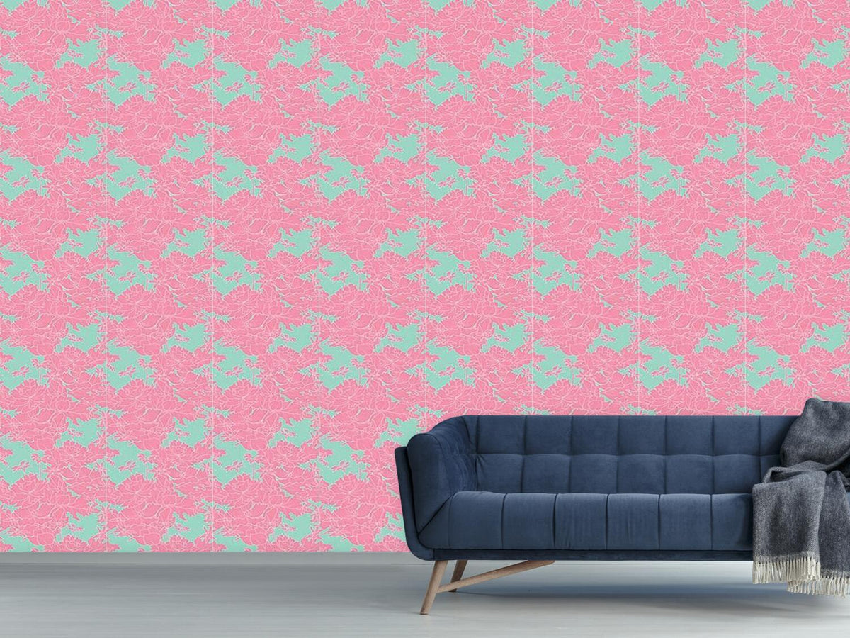 patterned-wallpaper-vintage-flowers-pink