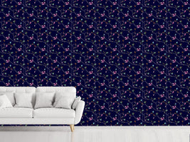 patterned-wallpaper-rose-tendrils-night