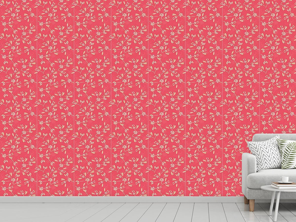 patterned-wallpaper-mistletoe-pink