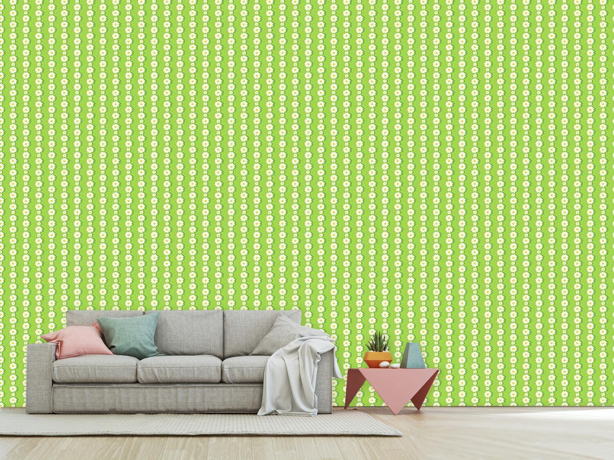 patterned-wallpaper-daisies-in-chaines