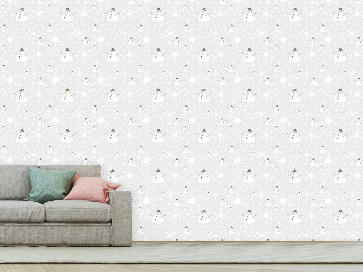 patterned-wallpaper-let-it-snow-man