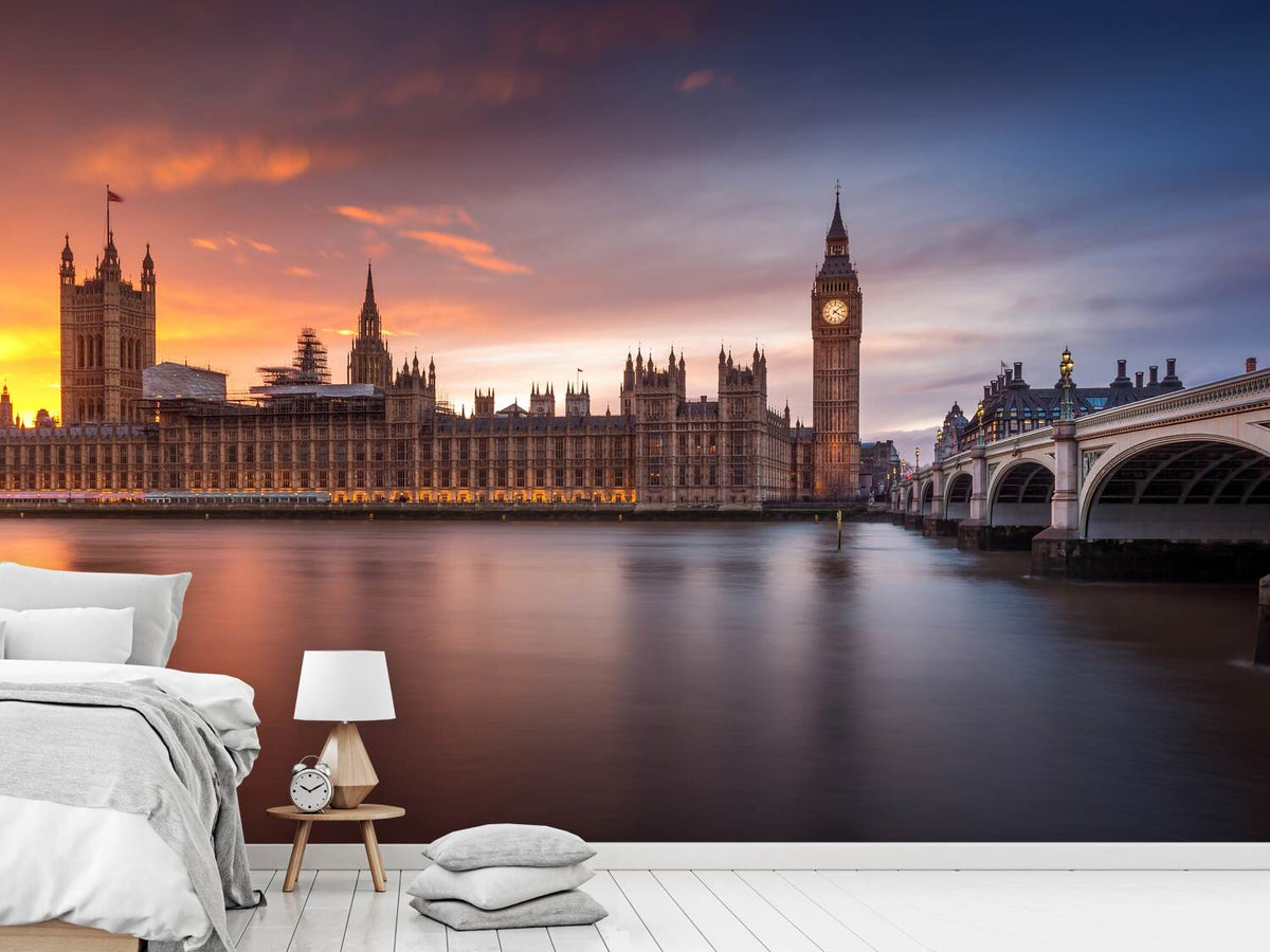 photo-wallpaper-london-palace-of-westminster-sunset