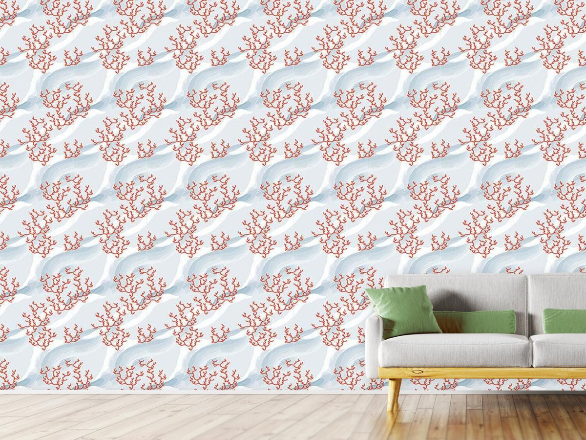 patterned-wallpaper-fire-coral