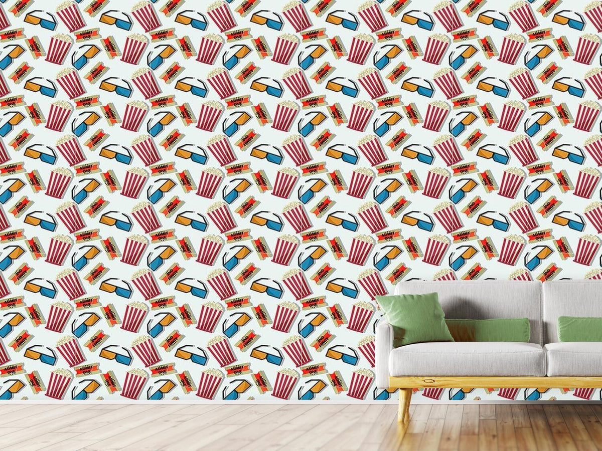 patterned-wallpaper-popcorn-in-3d-cinema