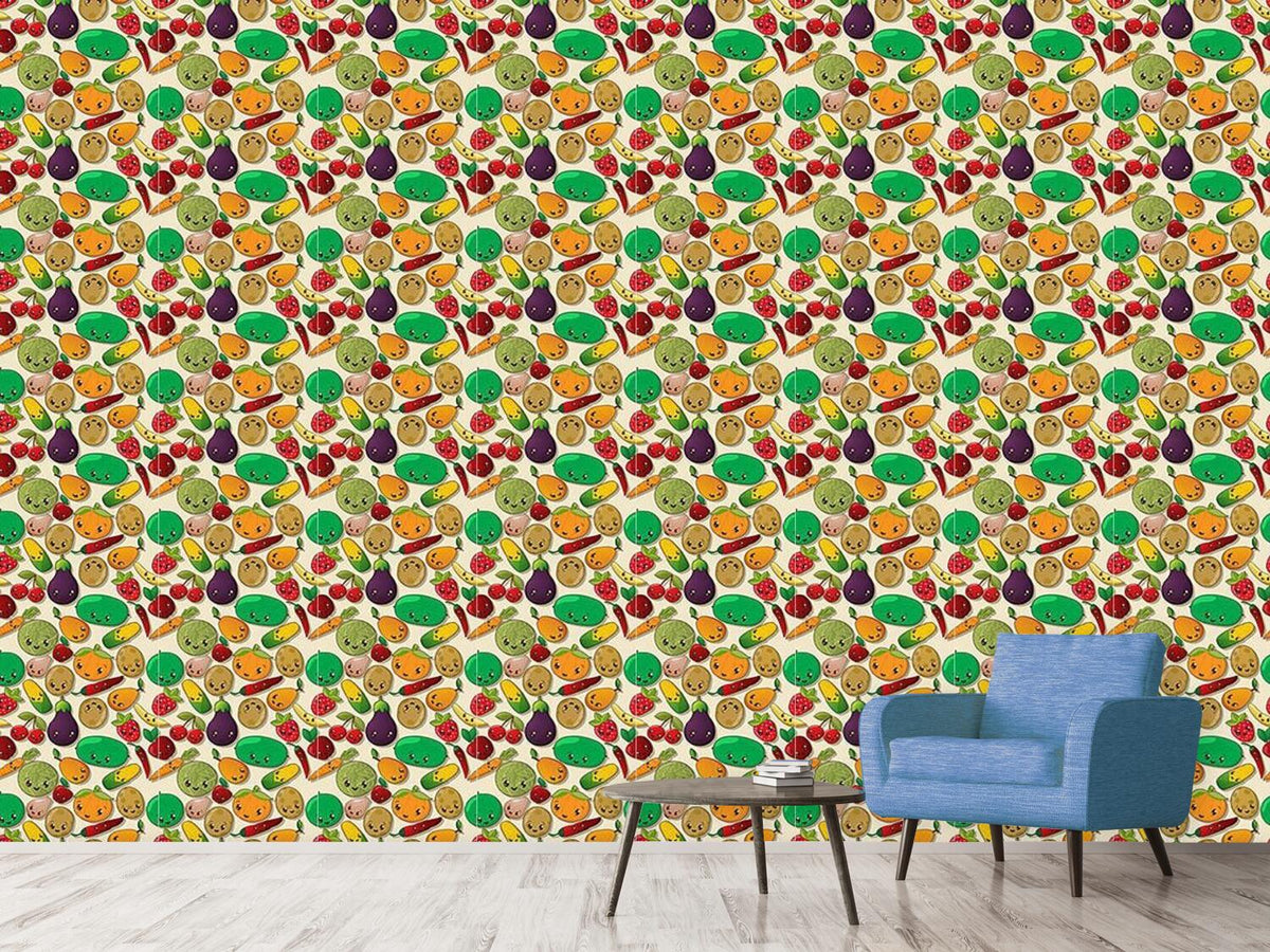 patterned-wallpaper-kawaii-veggies