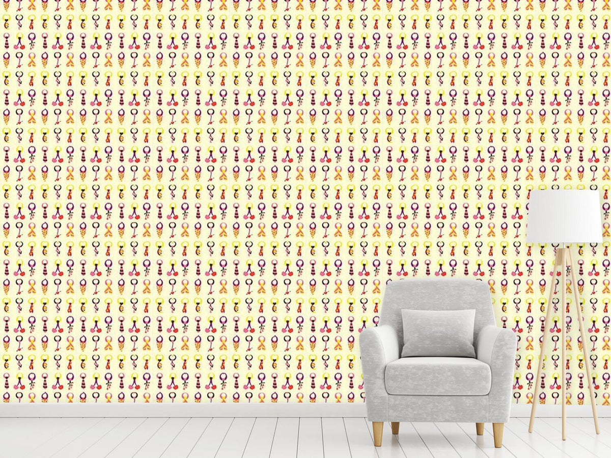 patterned-wallpaper-ties-in-love