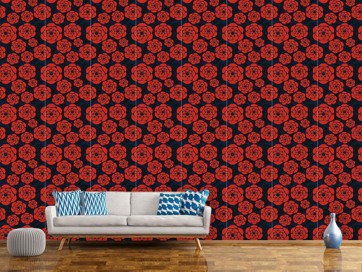 patterned-wallpaper-night-roses