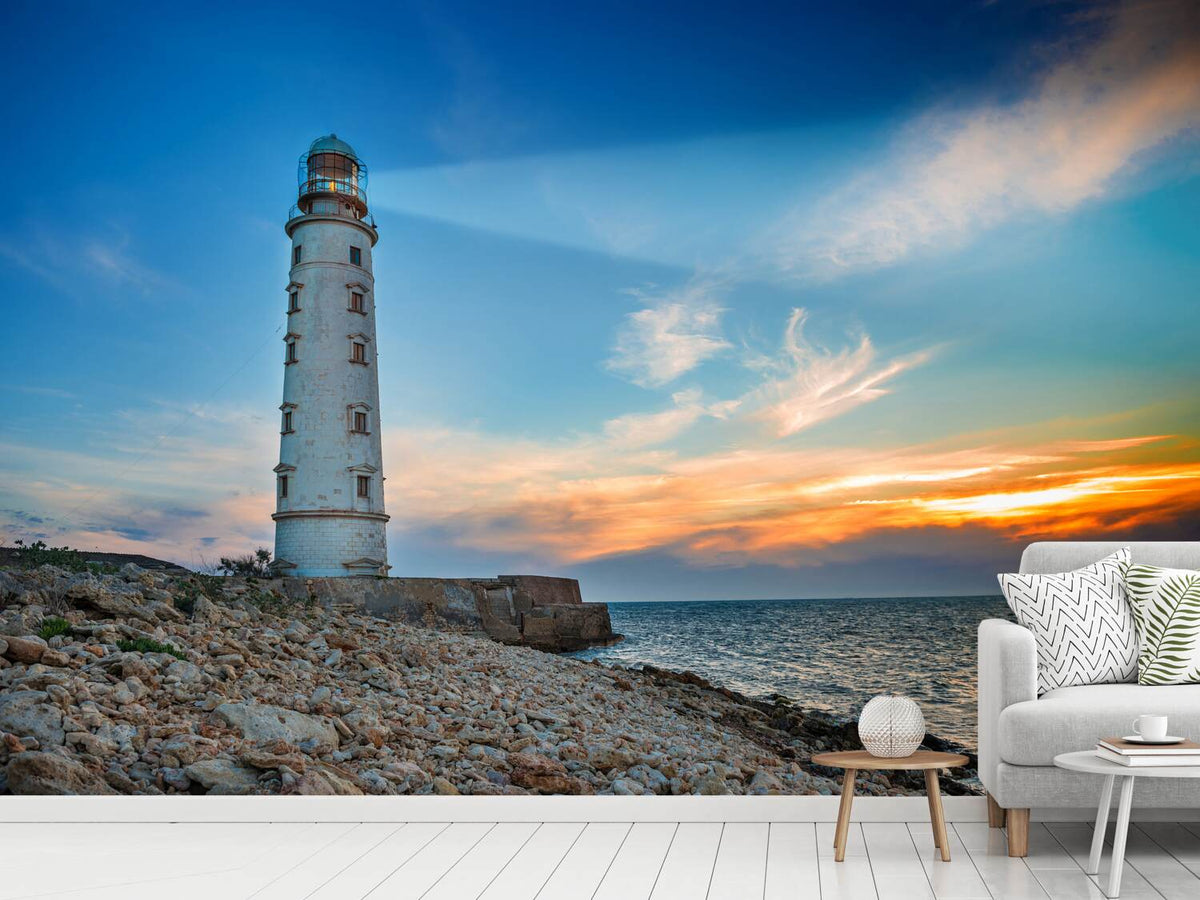 photo-wallpaper-sunset-at-the-lighthouse