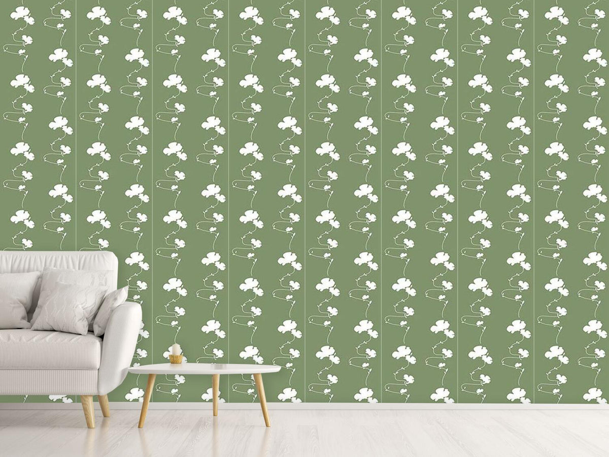 patterned-wallpaper-romantic-floral-design-green