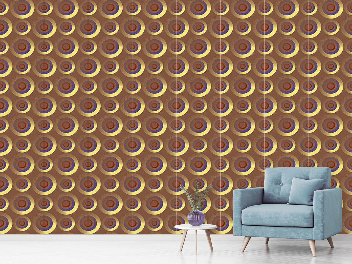 patterned-wallpaper-golden-targeting-circles