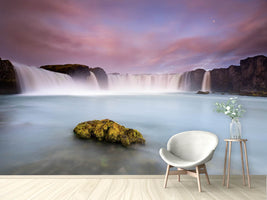 photo-wallpaper-godafoss-and-the-moon