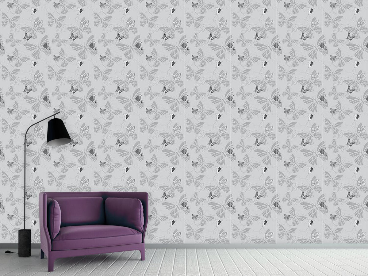 patterned-wallpaper-monochrome-butterflies