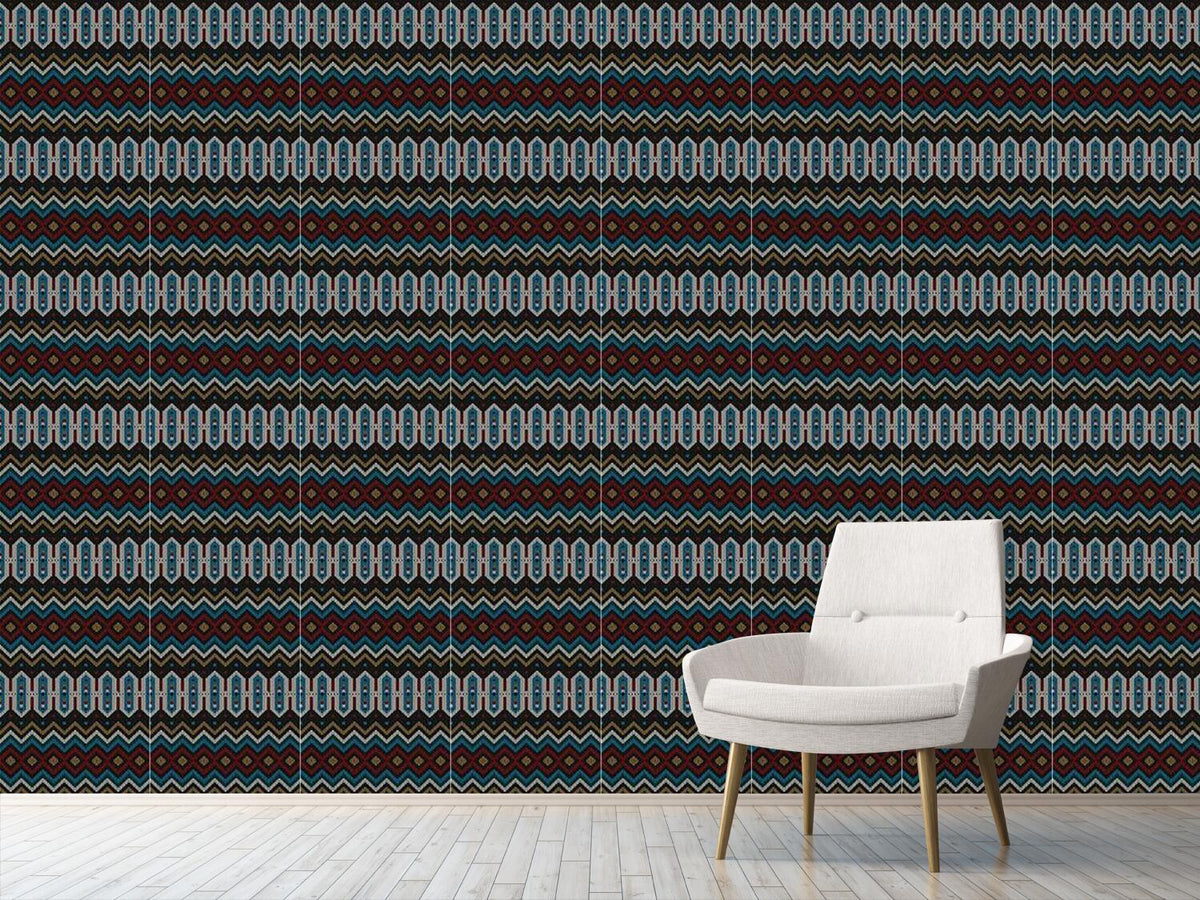 patterned-wallpaper-knitted-ethno