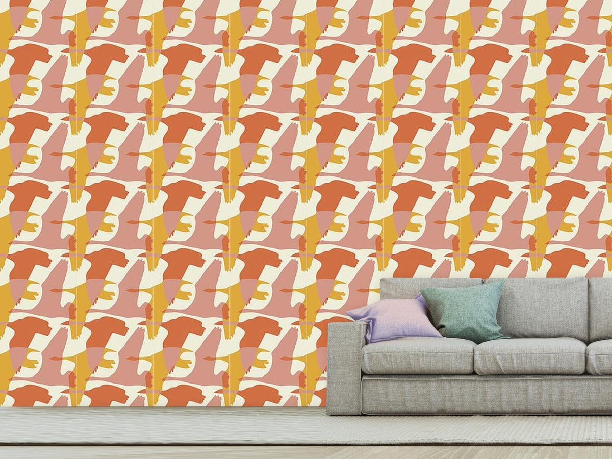 patterned-wallpaper-flying-goose-in-the-sun