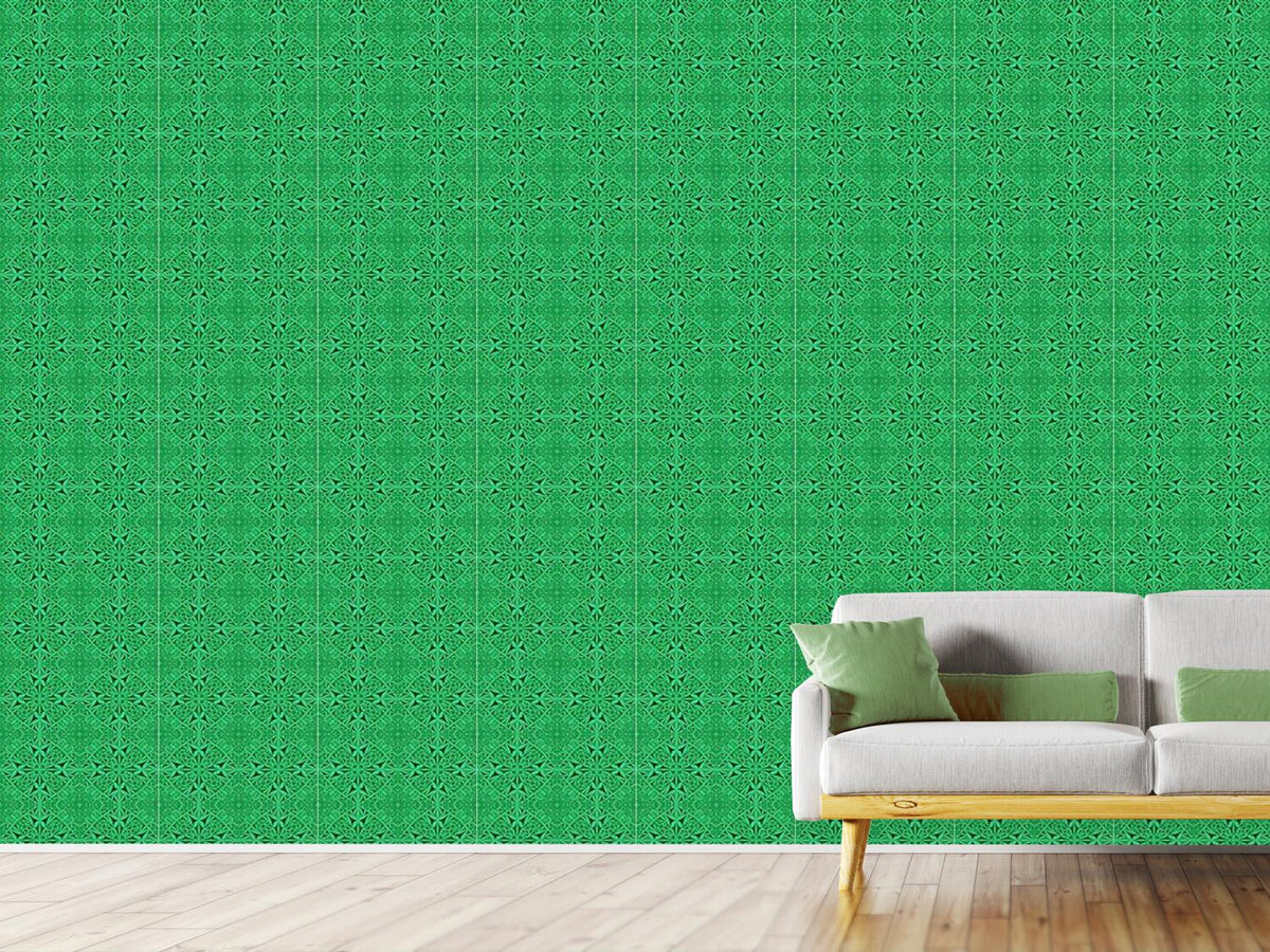 patterned-wallpaper-emerald-kaleidoscope