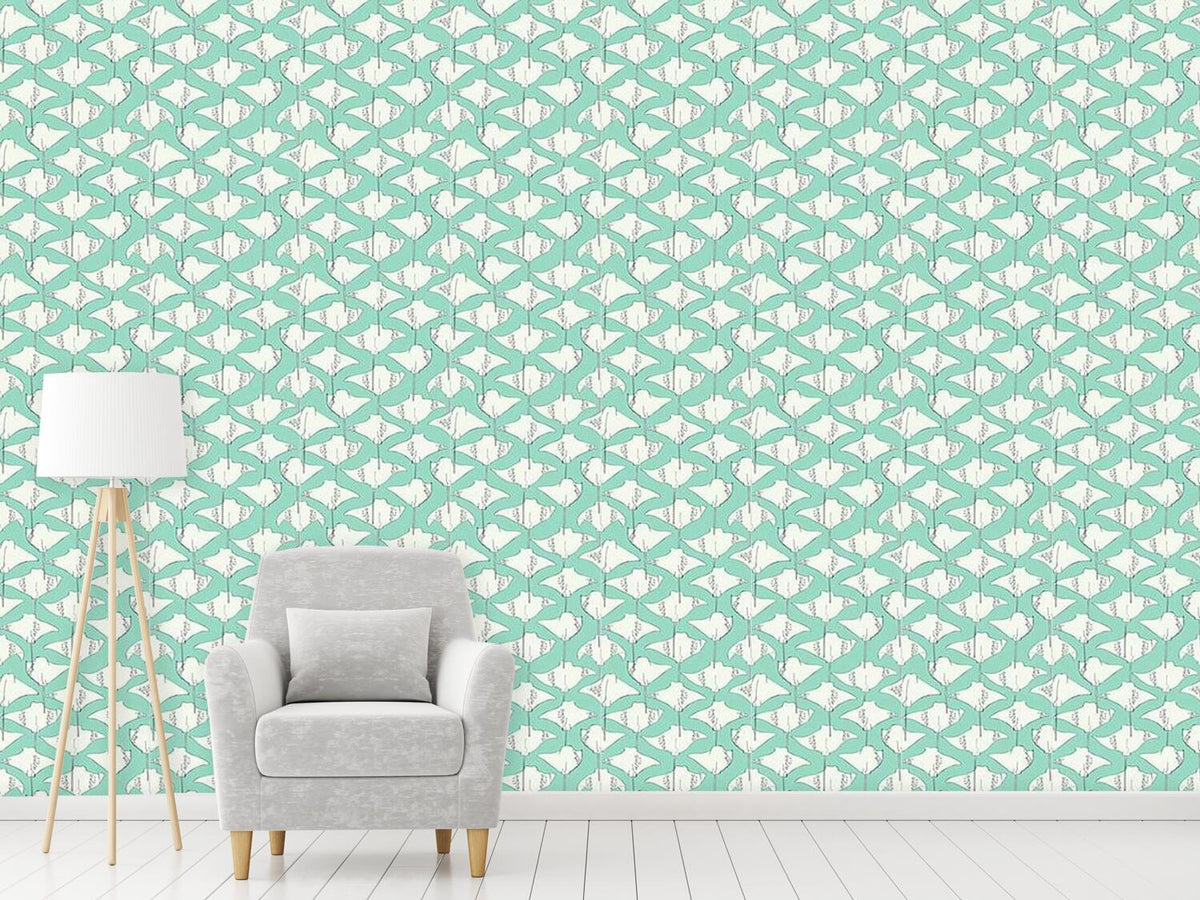 patterned-wallpaper-stingrays