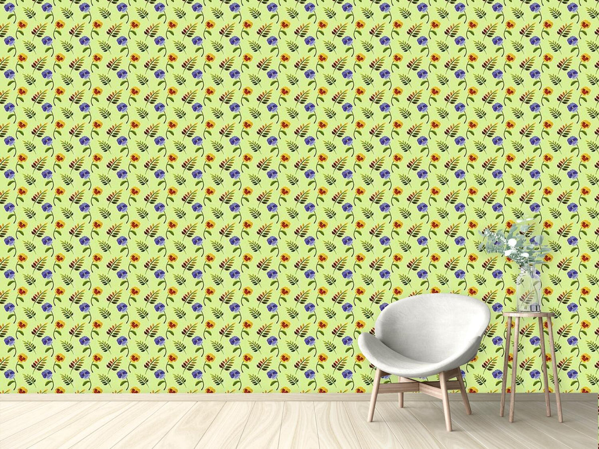 patterned-wallpaper-heartsease-in-spring