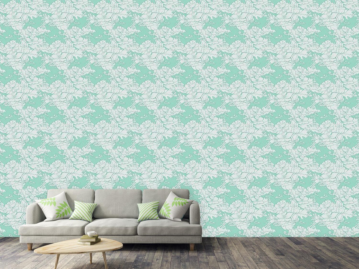 patterned-wallpaper-vintage-flowers-mint