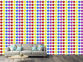 patterned-wallpaper-apple-multicolor