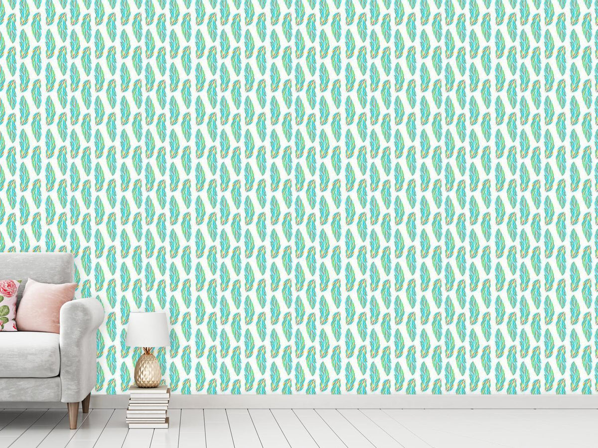 patterned-wallpaper-feather-leaves