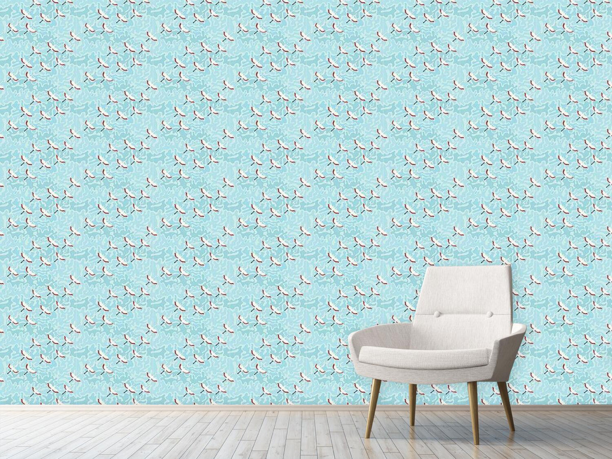 patterned-wallpaper-flamingo-road