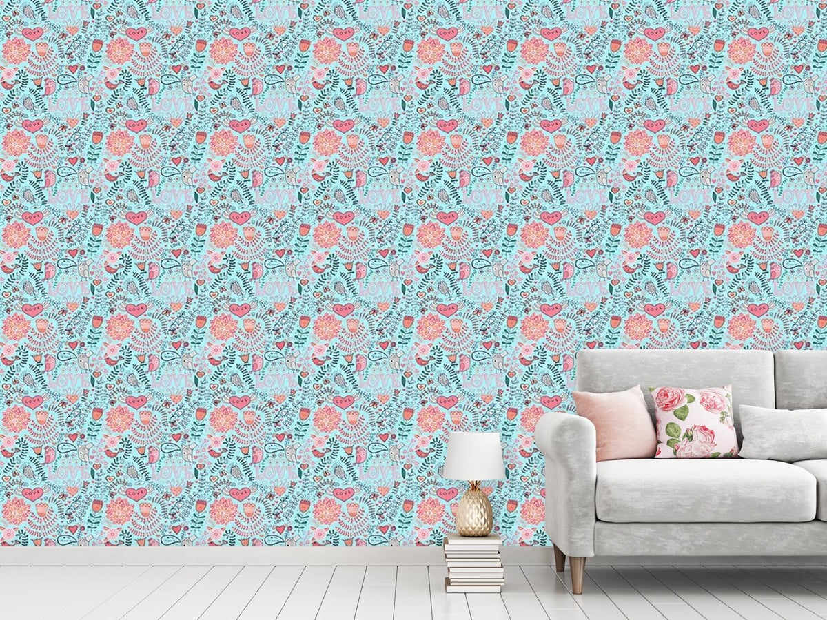 patterned-wallpaper-my-sweet-valentine-bird