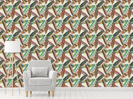 patterned-wallpaper-ethno-feathers